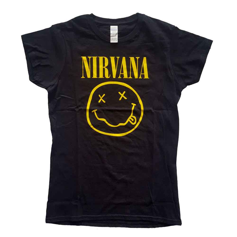 Nirvana S Lady Yellow Happy Maglietta