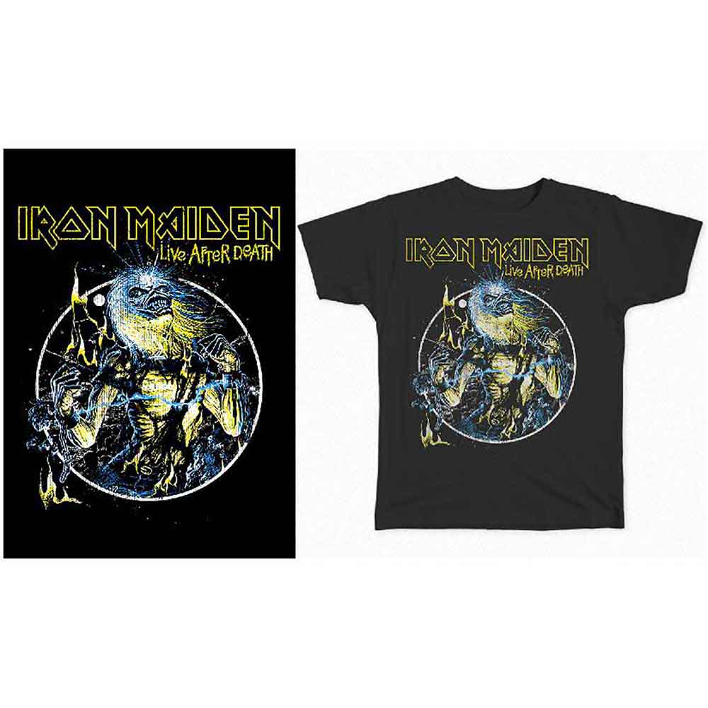 Iron Maiden L Unisex Live After Death Maglietta 