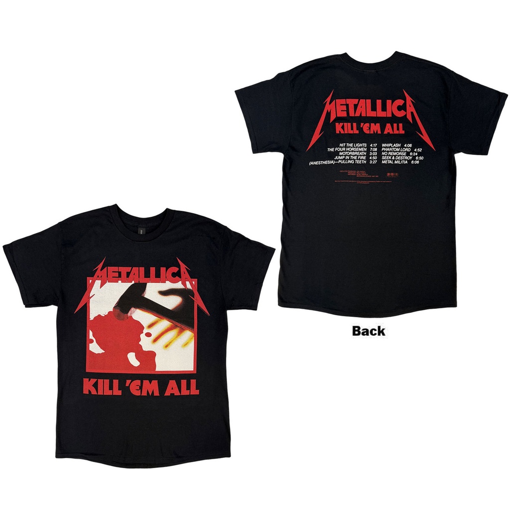 Metallica L Kill 'Em All Tracks Maglietta