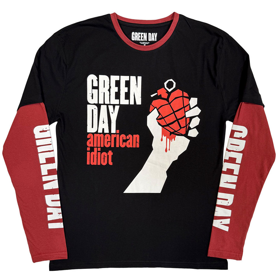 GreenDay S American Idiot Maglietta Maniche Lunghe