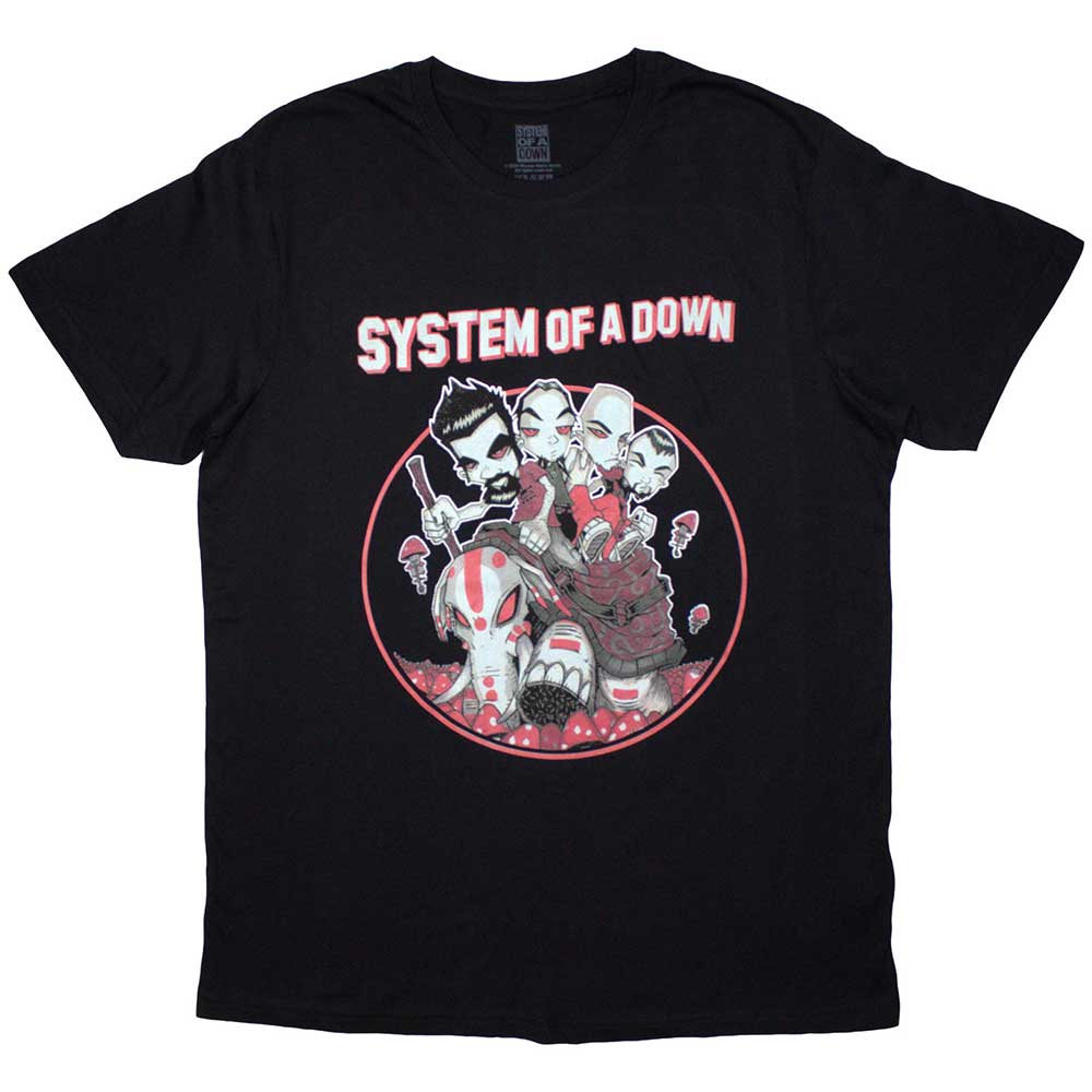 System Of A Down S Unisex Maglietta Mushroom People