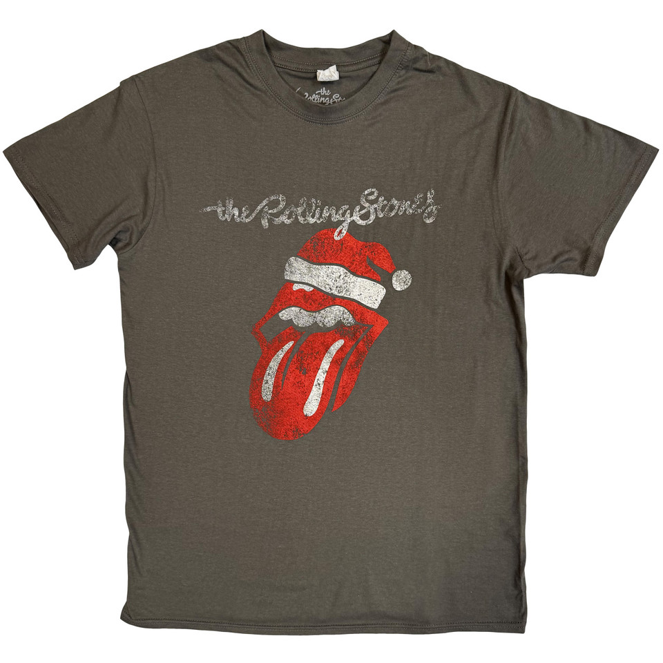 Rolling Stones L Unisex Santa Lick Maglietta