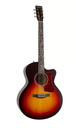 Norman B18 Mini Jumbo Cutaway Cherry Burst SG Fishman A/E Pick Up