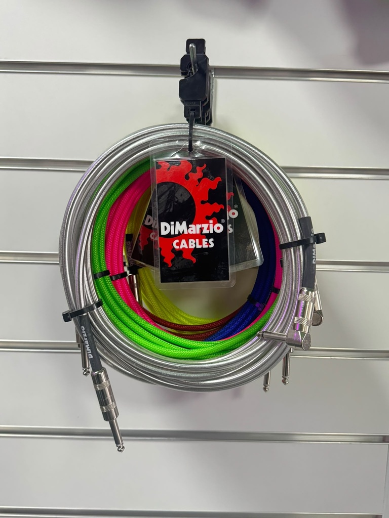 DiMarzio Cavo Jack Argento Angolato 4.5m