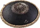 Tongue Drum Sonic Energy D Kurd Black Engraved