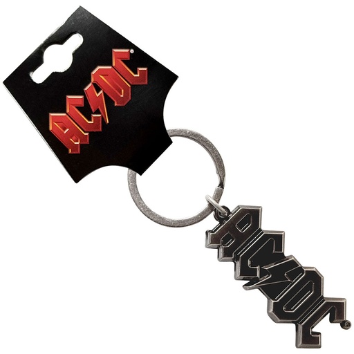 [ACDCKEY14] ACDC Logo Portachiavi Argento