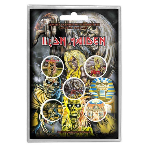 [BB021] Iron Maiden Button Badge Early Albums