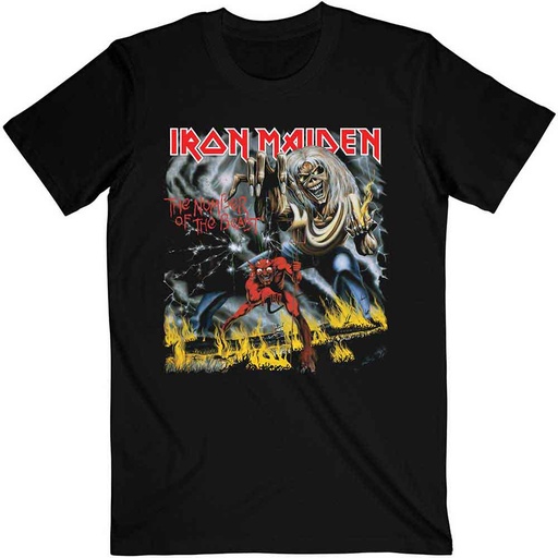 [IMTEE05MB02] Iron Maiden M unisex Number Of The Beast Maglietta 