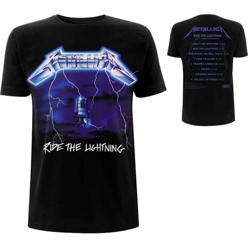 [METTS03MB03] Metallica Ride L Unisex The Lightning  Maglietta