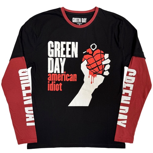 [GDLLST12MBR03] GreenDay L American Idiot Maglietta Maniche Lunghe