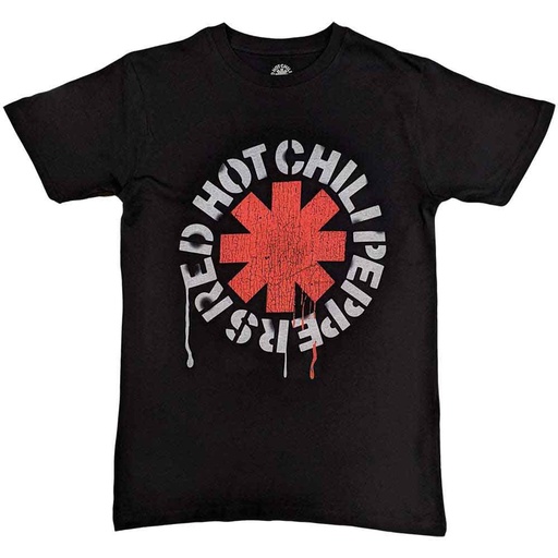 [RHCPTS02MB02] Red Hot Chili Peppers M Stencil Maglietta