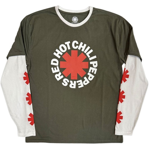 [RHCPLLST01MGRW03] Red Hot Chili Peppers L Aesterisk Maglietta Maniche Lunghe