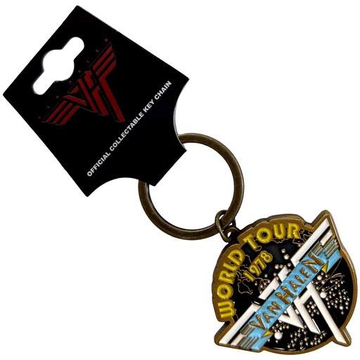 [VHKEY04] Van Halen World Tour '78 Retro Logo Portachiavi 