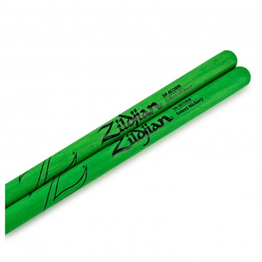 [ZIZ5AACDGG] Zildjian Bacchette 5A Acorn Tip Green
