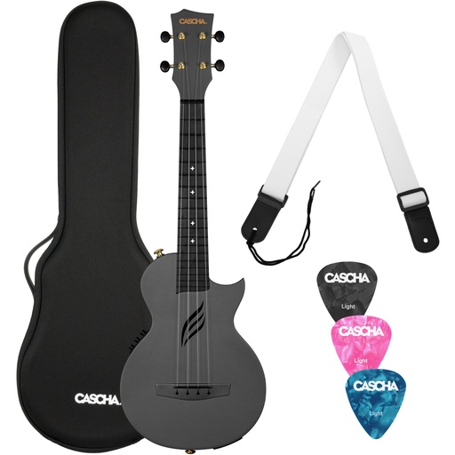 [black] Cascha Ukulele Concerto Carbon Nero